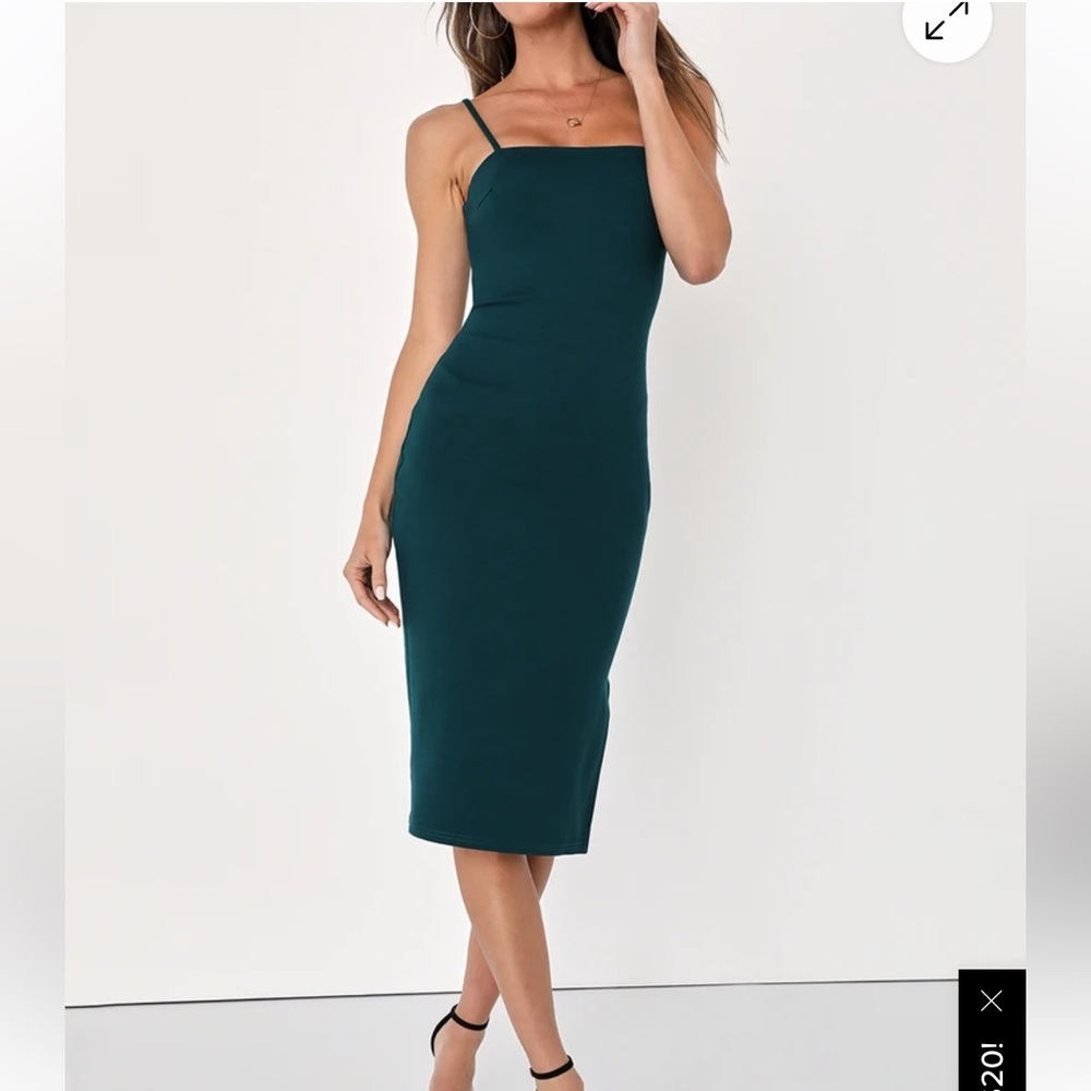 Lulu's Emerald Green Midi Dress